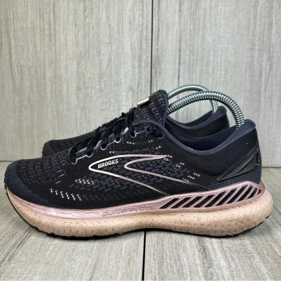 Brooks Glycerin GTS 17 Black Pink Running Sneaker Athletic Shoe Womens Size 8 - Picture 3 of 10